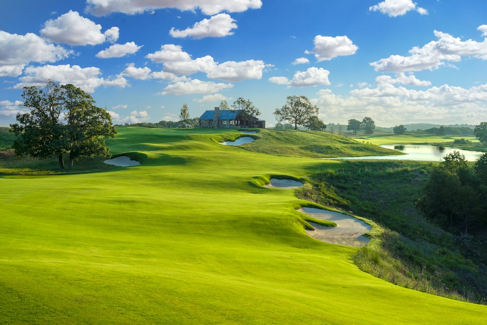 The Big Cedar Lodge golf course spans over 7,000 yards with 18 holes.